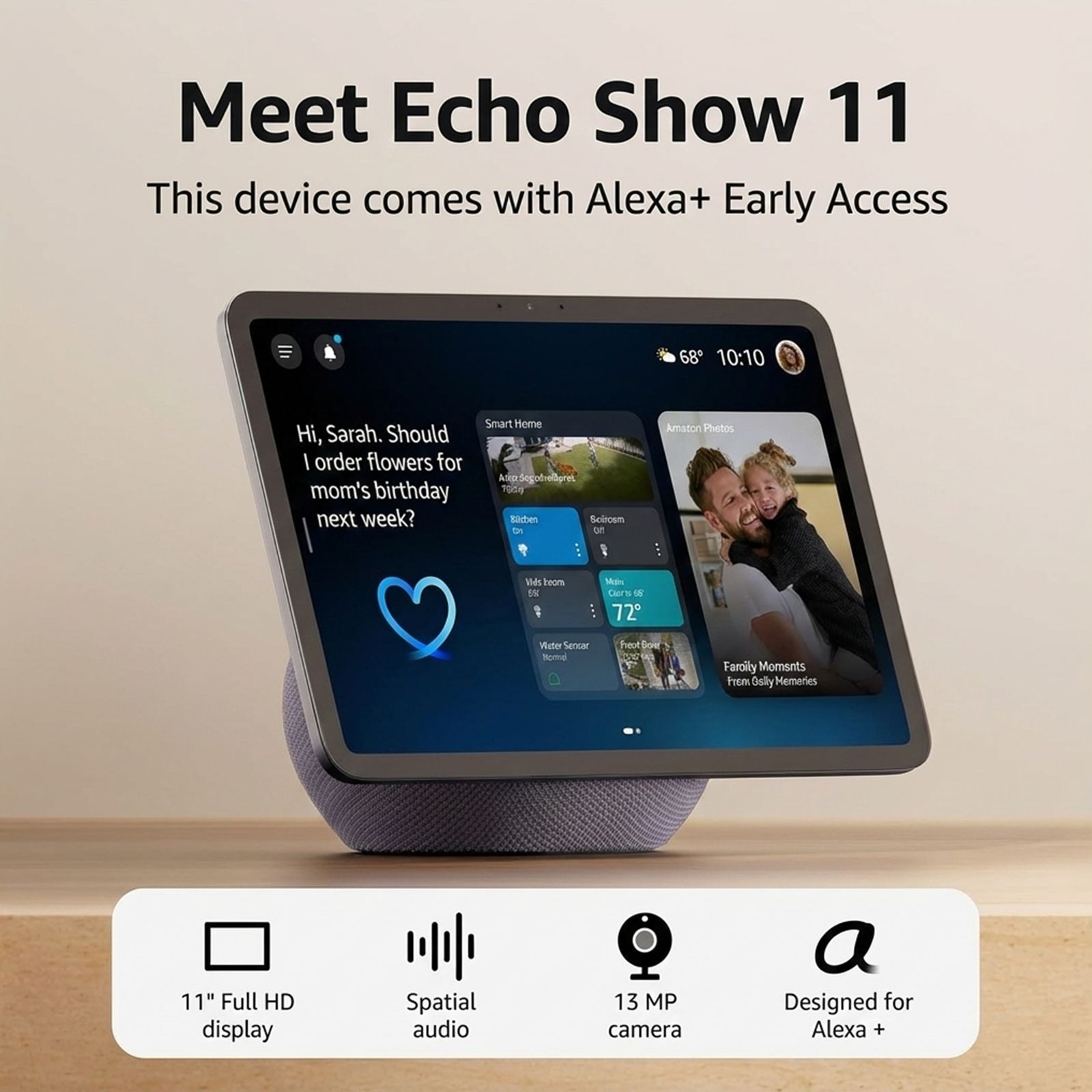 Buy Amazon Echo Show 11 (newest model) Built-in Alexa 11 Inches